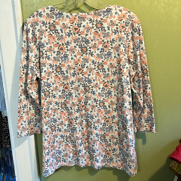 J Jill knit top. Cotton. 3/4 sleeves. large - Picture 3 of 6